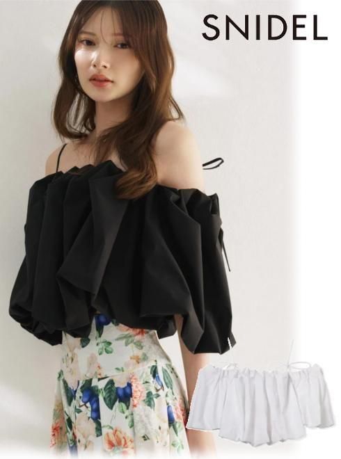 【即日出荷】(10%OFF&400円OFF~3/20) snidel スナイデル オフショルタックバルーン...