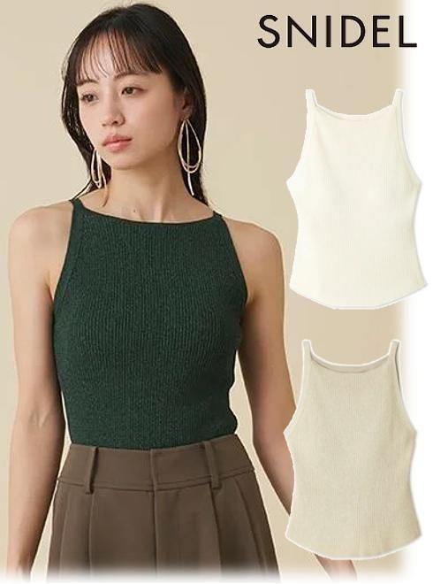Rakuten - 【予約】(新作10%OFF&400円OFF) snidel スナイデル カップインアメスリニットプルオーバー 26春夏.予約 SWNT264024 ニットトップス 入荷予定 : 7月上旬〜　トップス