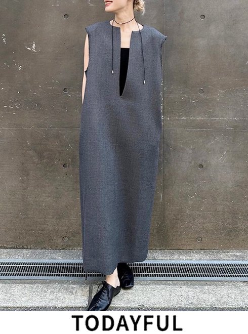 【予約】TODAYFUL トゥデイフル Doubleface Wool Keyneck Dress★ 23秋冬予約 12320308 マキシワンピース 入荷予定 : 8月中旬~ 2023 PreFallコレクション 【クーポン対象外】のサムネイル