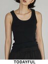  TODAYFUL トゥデイフル Seamless Rib Tanktop★ 23秋冬2 12310605 タンクトップ・ノースリーブトップス 吉田玲香 シームレスリブタンクトップ インナー レイヤード リブ レディース  2023winter