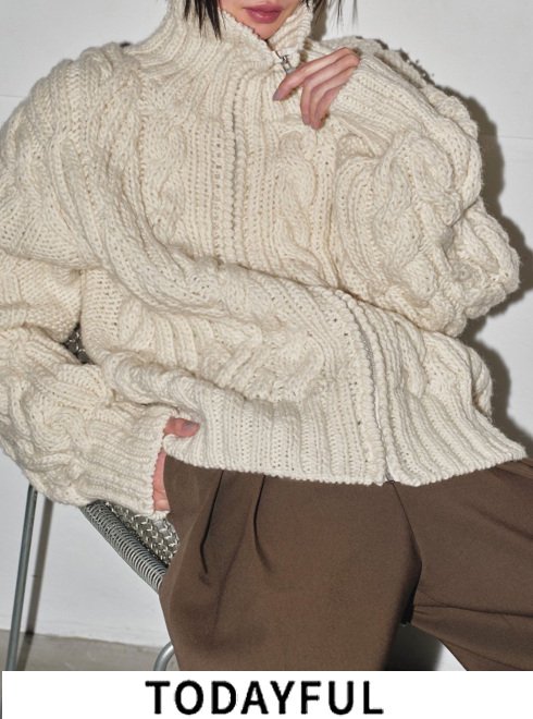 【予約】TODAYFUL トゥデイフル Volume Handknit Cardigan★ 24秋冬予約 12420516 カーディガン 入荷予定 : 10月中旬〜 2024 pre-fall collection ボリューム ハンドニット カーディガンのサムネイル