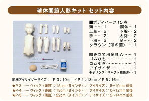 【パジコ】【カスタムドール】球体関節人形キットプッペクルーボP-5モデリングキャスト製国内送料無料10P01Mar15