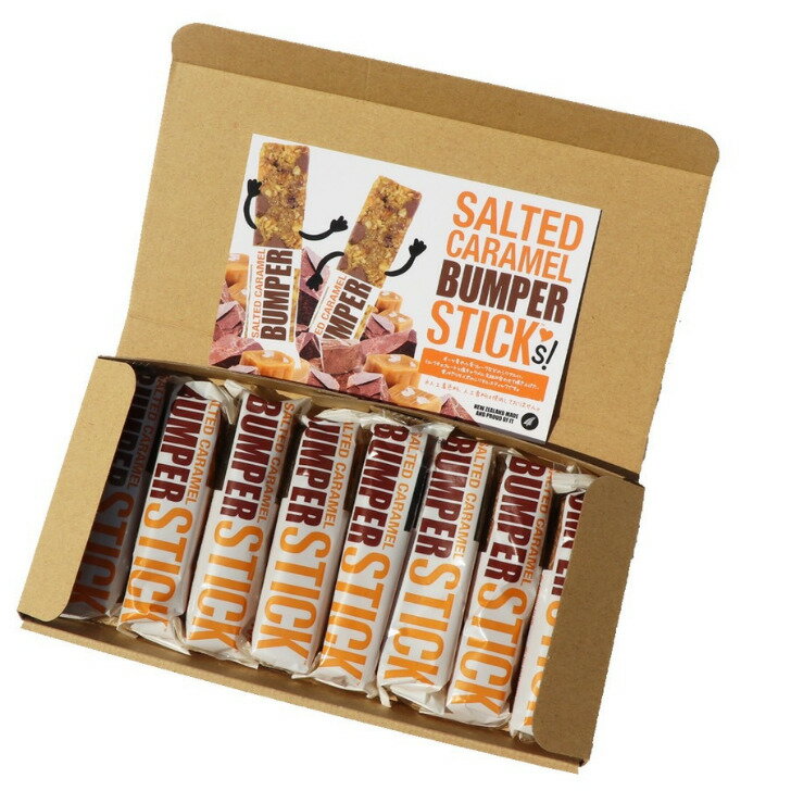 Bumper シリアルバー 1種x 8個入 バンパー フルーツ＆チョコ スティック 塩キャラメル オーツ麦 小麦フレーク チョコレート チョコ キャラメル 塩 シリアルスティック 人工香料 人工着色料 卵不使用 保存料 不使用 ニュージーランドのサムネイル