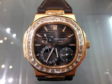 PATEK PHILIPPE 5712R-001ノーチス プチコンプリケーションローズゴールド純正バックル・クコストラップアフターダイヤMEN'S 腕時計中古品 希少 入手困難