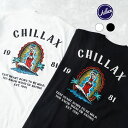 CHILLAX チラックス Tシャツ カットソー 半袖 メンズ レディース ユニセックス ブランド 刺繍 大きいサイズ バイク ツーリング アメカジ カジュアル