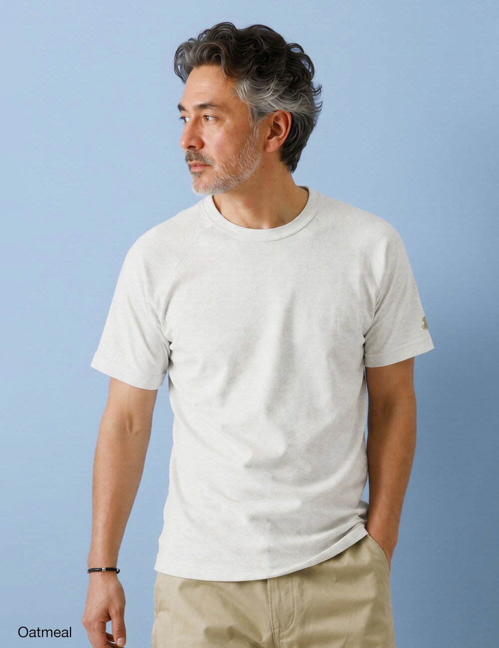 Tシャツ メンズ 半袖 スパンフライス ストレッチ 刺繍 ワンポイント BLUEPORT S-2XL