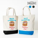 バイカラーがアクセント!ハンバーガーショップをイメージしたオリジナルデザインのトートバッグ