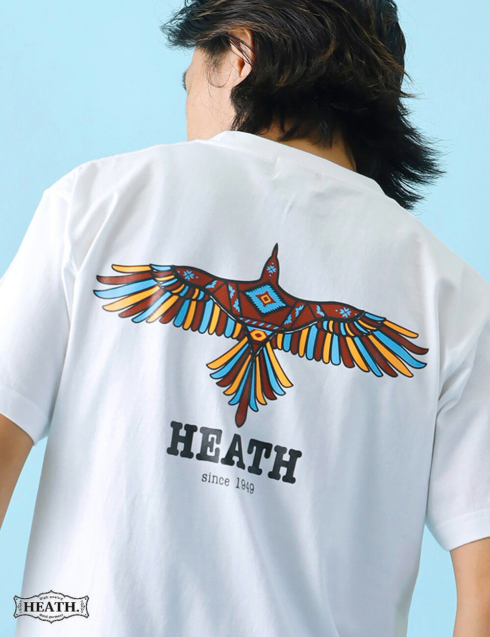 Tシャツ メンズ 半袖 7.4oz バックプリント ナバホ イーグル ネイティブ 丸胴 アメ...