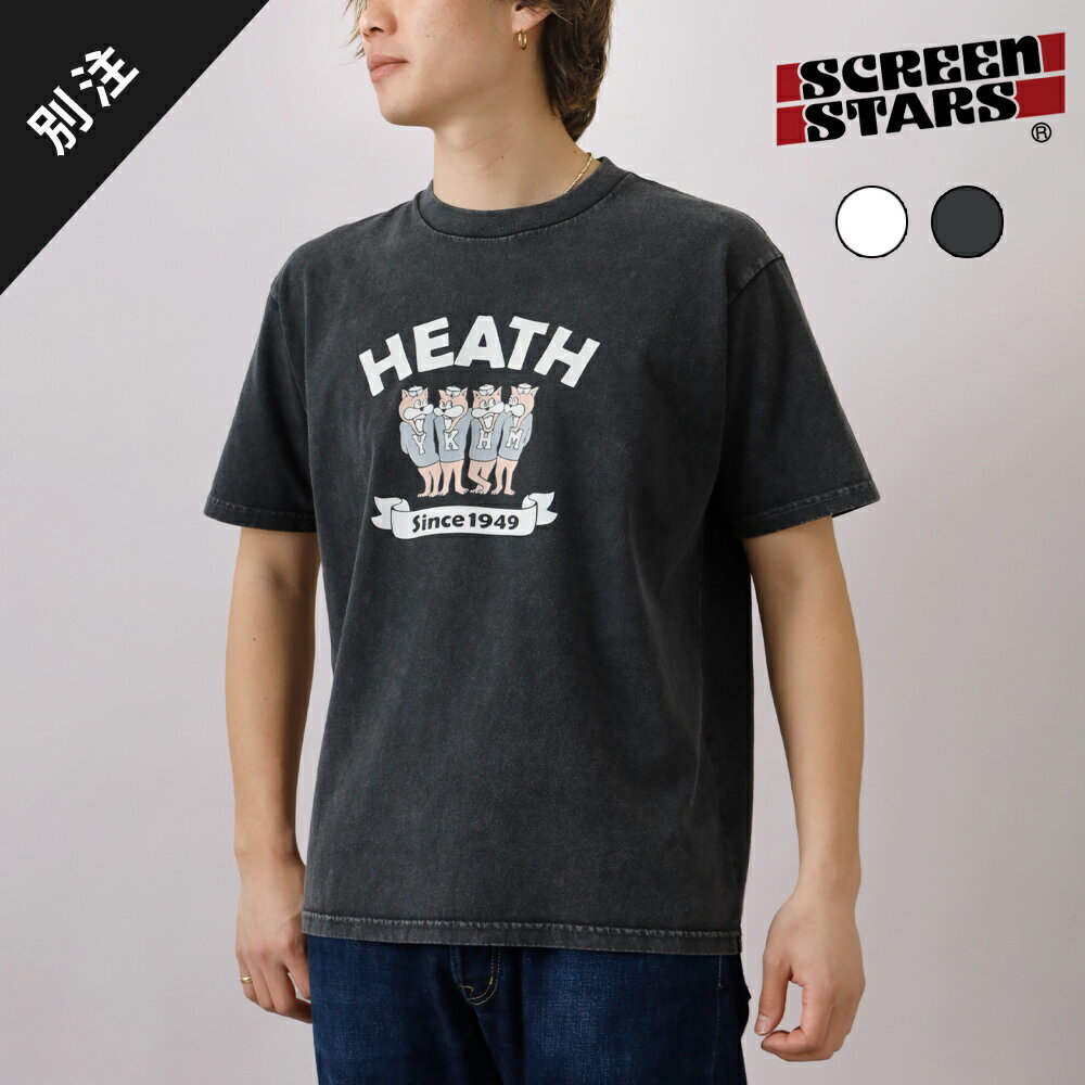 乐天商城 - SCREEN STARS 別注 Tシャツ メンズ カットソー 半袖 フロッキープリント 退色加工 ヴィンテージ風 古着風 アメカジ 大きいサイズ M L XL おしゃれ ユニセックス 人気