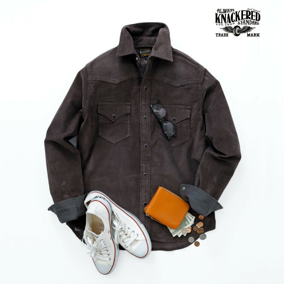 【 半額！楽天Fashion THE SALE 50%OFF！】シャツ メンズ ブランド コーデュロイシャツ ウエスタンシャツ ストレッチ ヴィンテージ加工 大人 アメカジのサムネイル