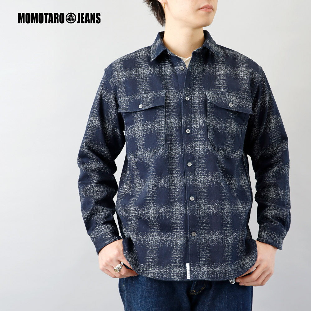【10%OFF！楽天スーパーSALE！】MOMOTARO JEANS 桃太郎ジーンズ ジャガードシャツ MXL-S1024 メンズ 日..
