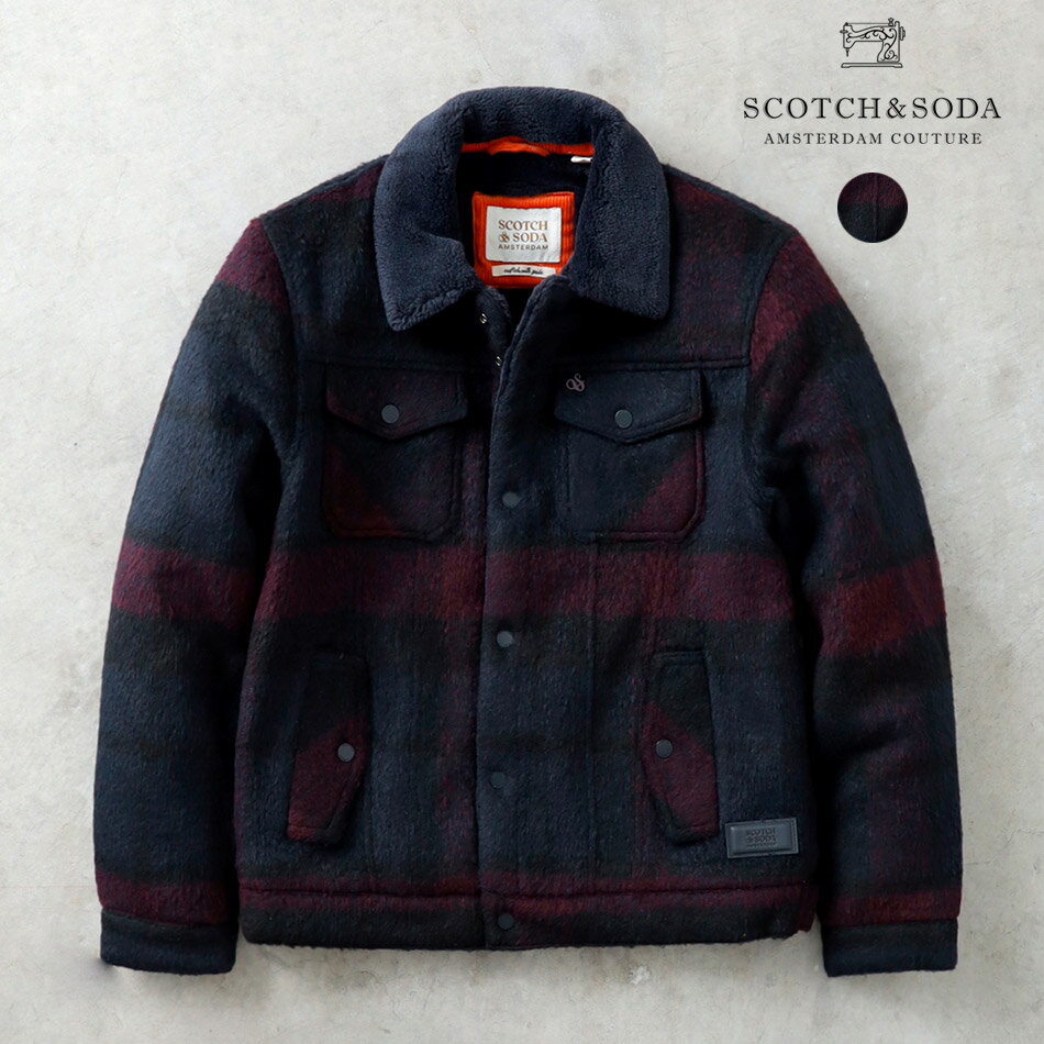 【期間限定10%OFF 】SCOTCH & SODA スコッチ アンド ソーダ 81806 ジャケット メンズ フリースジャケット ボアフリース 中綿 ユニセックス 防寒 防風 アメカジ ヒース 横浜 ハマカジ Lightning…