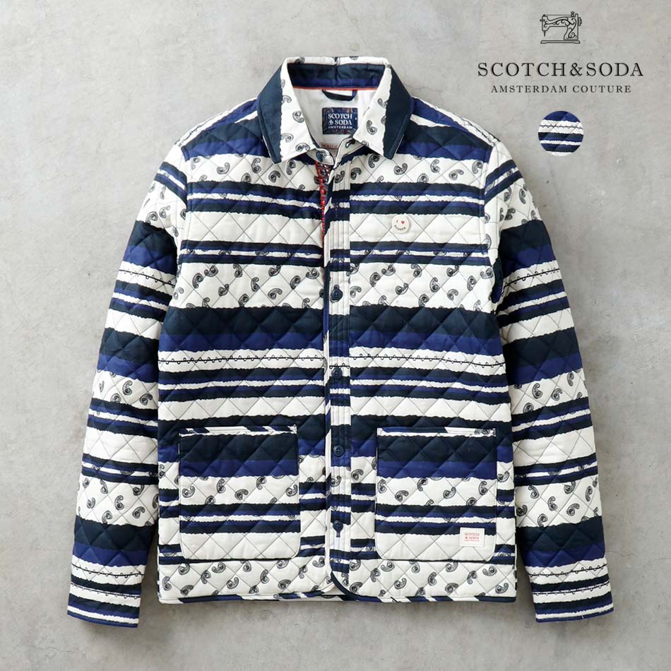 【期間限定10%OFF 】SCOTCH & SODA スコッチ アンド ソーダ 81821 ジャケット メンズ 中綿ジャケット キルティングジャケット ユニセックス アメカジ ヒース 横浜 ハマカジ Lightning掲載ショ…