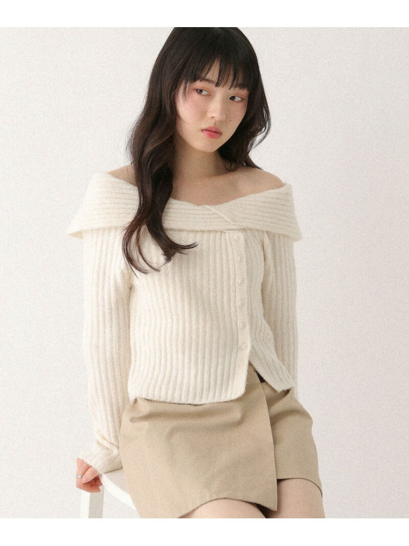 乐天商城 - 【SALE／55%OFF】ツイストオフショルニット Heather ヘザー トップス ニット ブラック ホワイト グレー【RBA_E】[Rakuten Fashion]