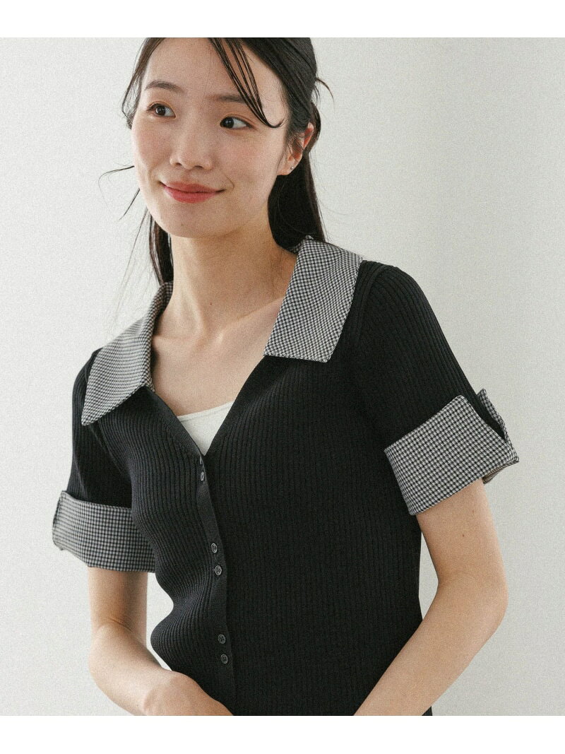乐天商城 - 【SALE／64%OFF】レイヤード半袖ニット Heather ヘザー トップス ニット ホワイト ブラック グレー【RBA_E】[Rakuten Fashion]