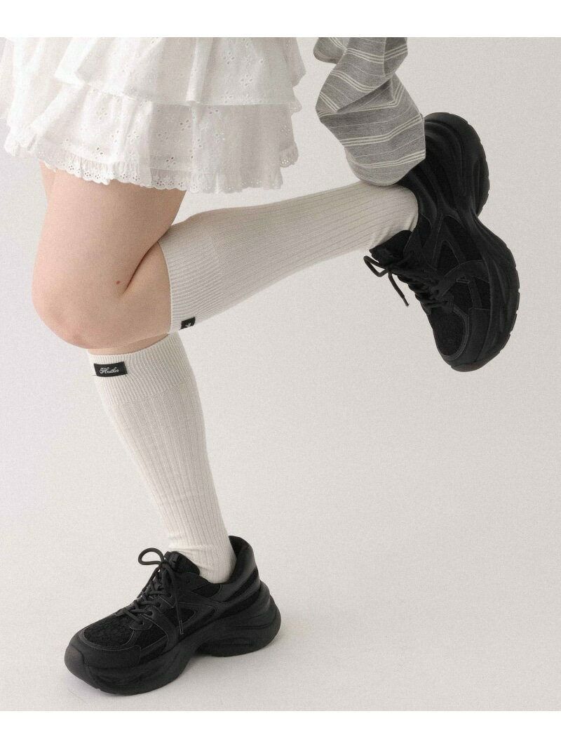 Rakuten - レースボリュームスニーカー Heather ヘザー シューズ・靴 スニーカー ブラック ホワイト【送料無料】[Rakuten Fashion]