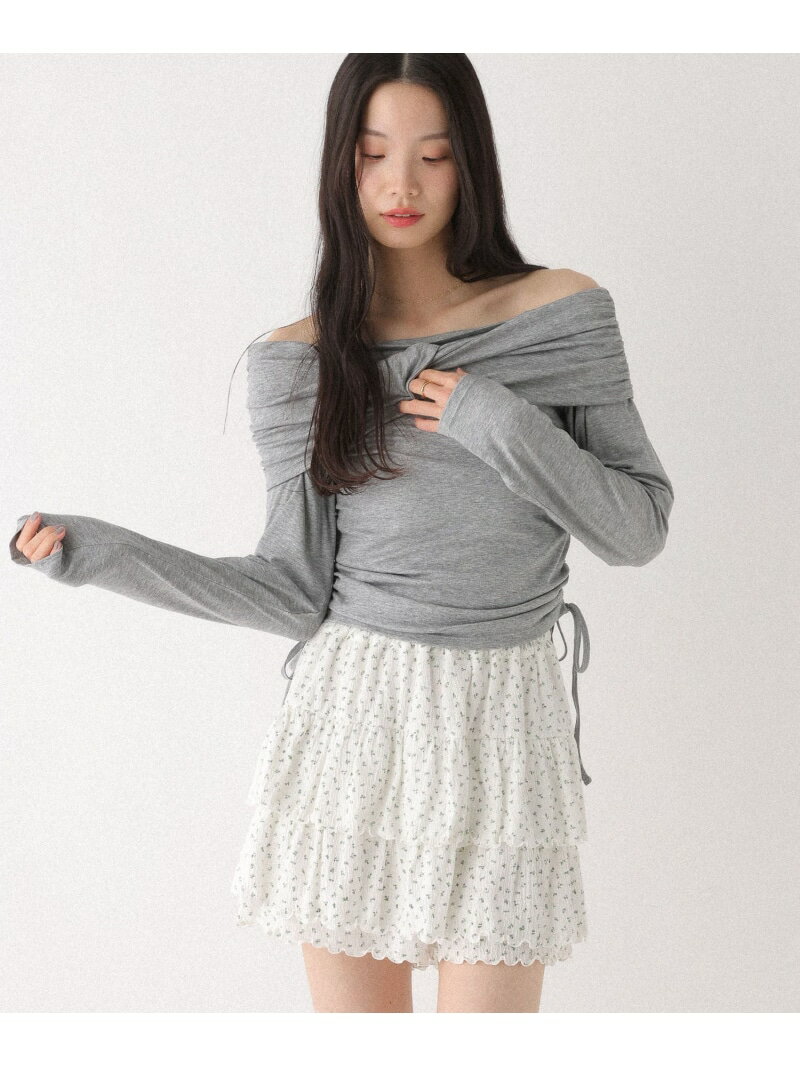 乐天商城 - 【SALE／55%OFF】ツイストオフショルカットソー Heather ヘザー トップス カットソー・Tシャツ ブラック ホワイト グレー【RBA_E】[Rakuten Fashion]