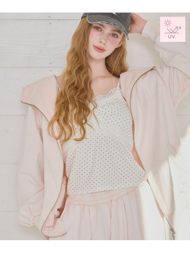 UV裏毛フーディ(ロング丈) Heather ヘザー トップス スウェット・トレーナー ピンク ブラック【送料無料】[Rakuten Fashion]（楽天・Heather／ヘザー）