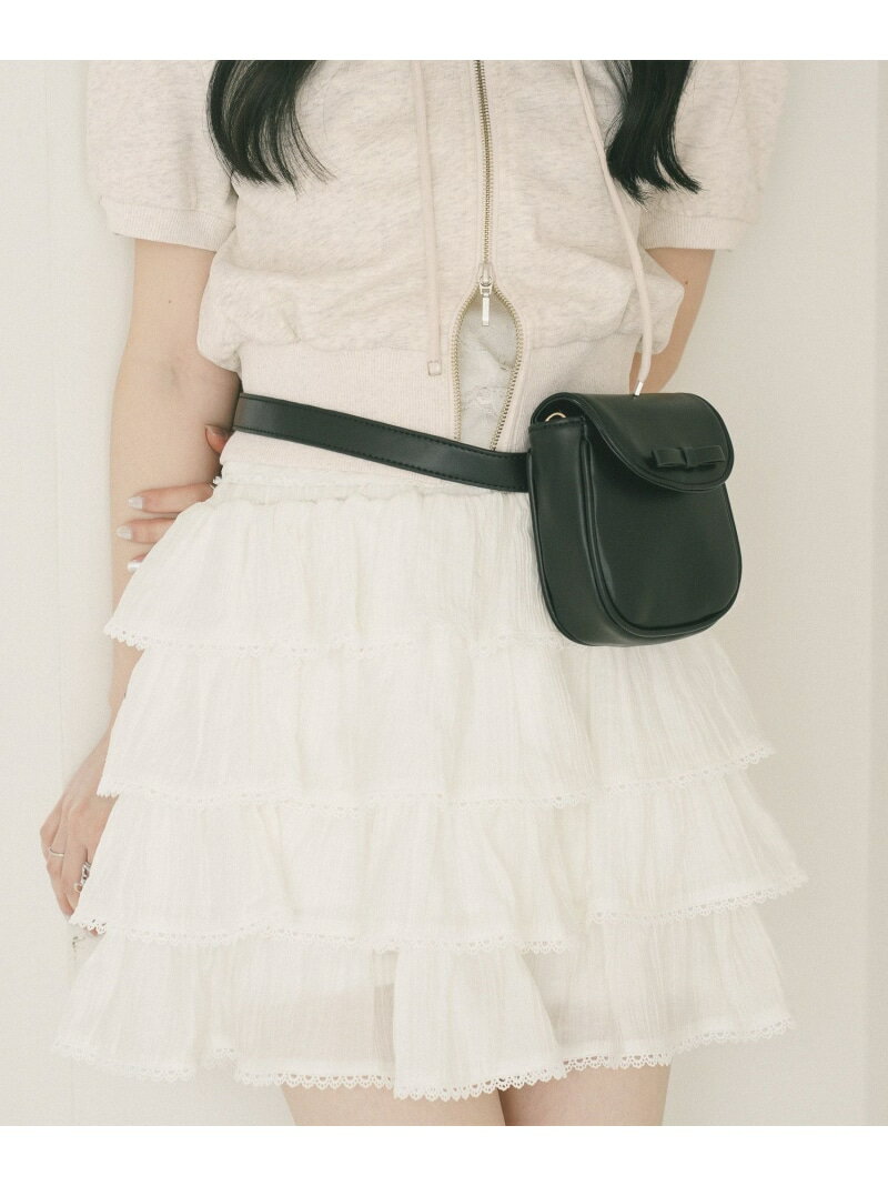 Rakuten - 【SALE／20%OFF】2WAYリボンミニBAG Heather ヘザー バッグ ショルダーバッグ ピンク ホワイト ブラック【RBA_E】【送料無料】[Rakuten Fashion]