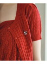 【SALE/55%OFF】柄編みニット/キャミ2P Heather ヘザー トップス ニット グレー ホワイト レッド【RBA_E】[Rakuten Fashi...