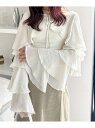 【SALE/60%OFF】2WAYメニーフリルカーディガン Heather ヘザー トップス シャツ・ブラウス ブラック ホワイト【RBA_E】[Rakuten...
