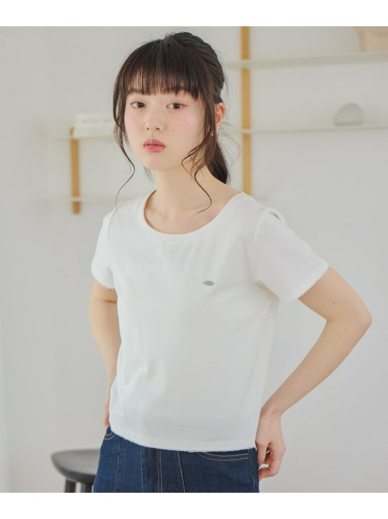 Rakuten - モチーフコンパクトTEE Heather ヘザー トップス カットソー・Tシャツ ネイビー グレー ピンク ホワイト[Rakuten Fashion]