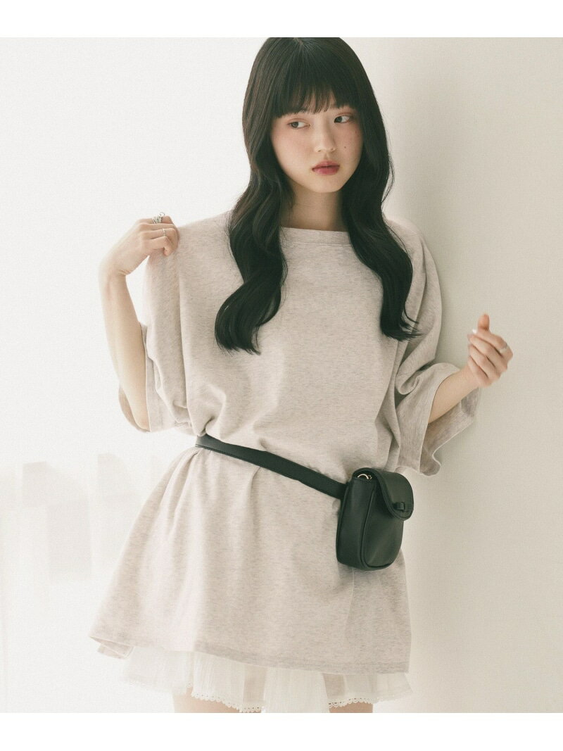 Rakuten - 【WEB限定】接触冷感 BIGシルエットTEE Heather ヘザー トップス カットソー・Tシャツ グレー ブラック ホワイト[Rakuten Fashion]