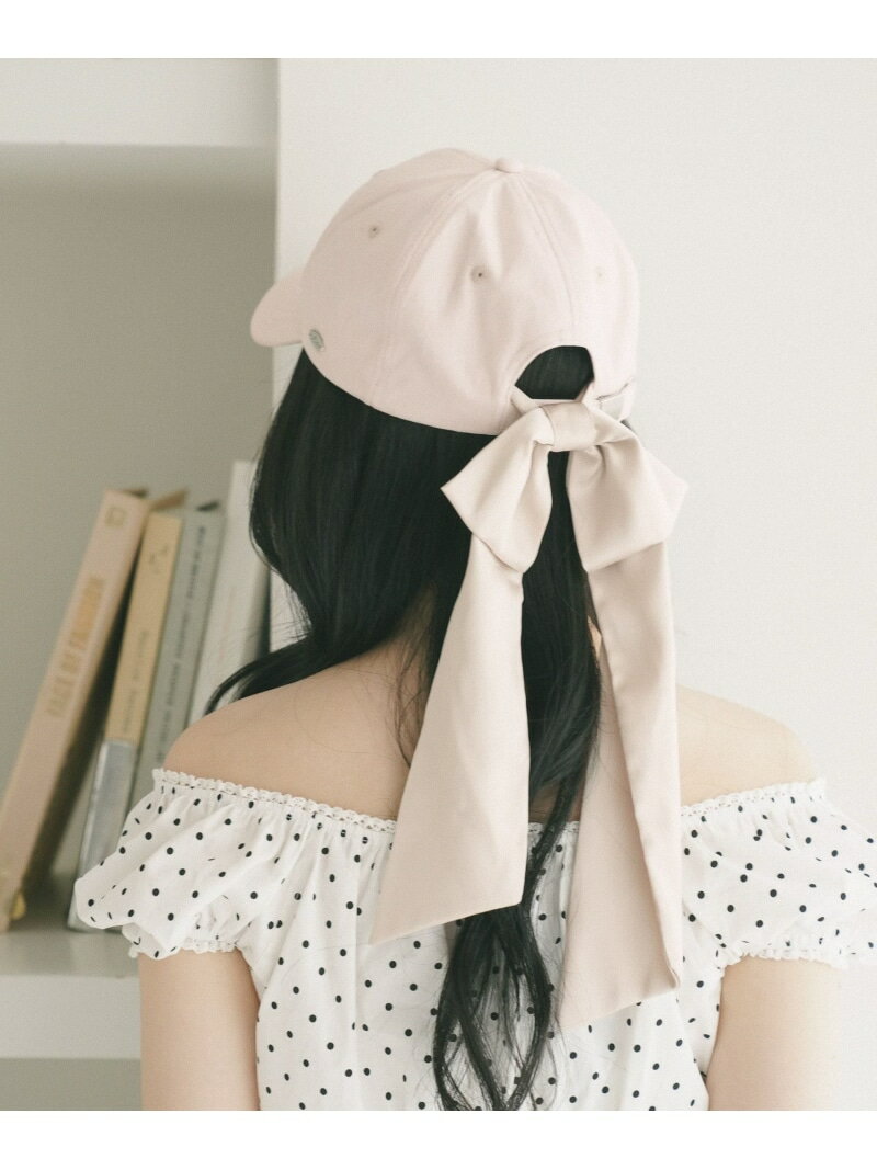 Rakuten - サテンリボンCAP Heather ヘザー 帽子 キャップ ホワイト ブラック[Rakuten Fashion]