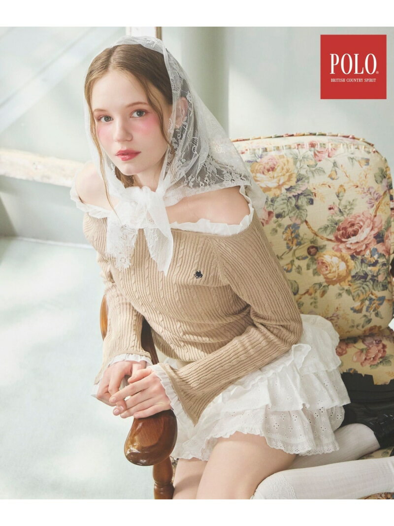 乐天商城 - 【SALE／20%OFF】【POLO BCS(ポロ・ビーシーエス)】フリルドッキングプルオーバー Heather ヘザー トップス ニット ベージュ グレー ブラック【RBA_E】【送料無料】[Rakuten Fashion]