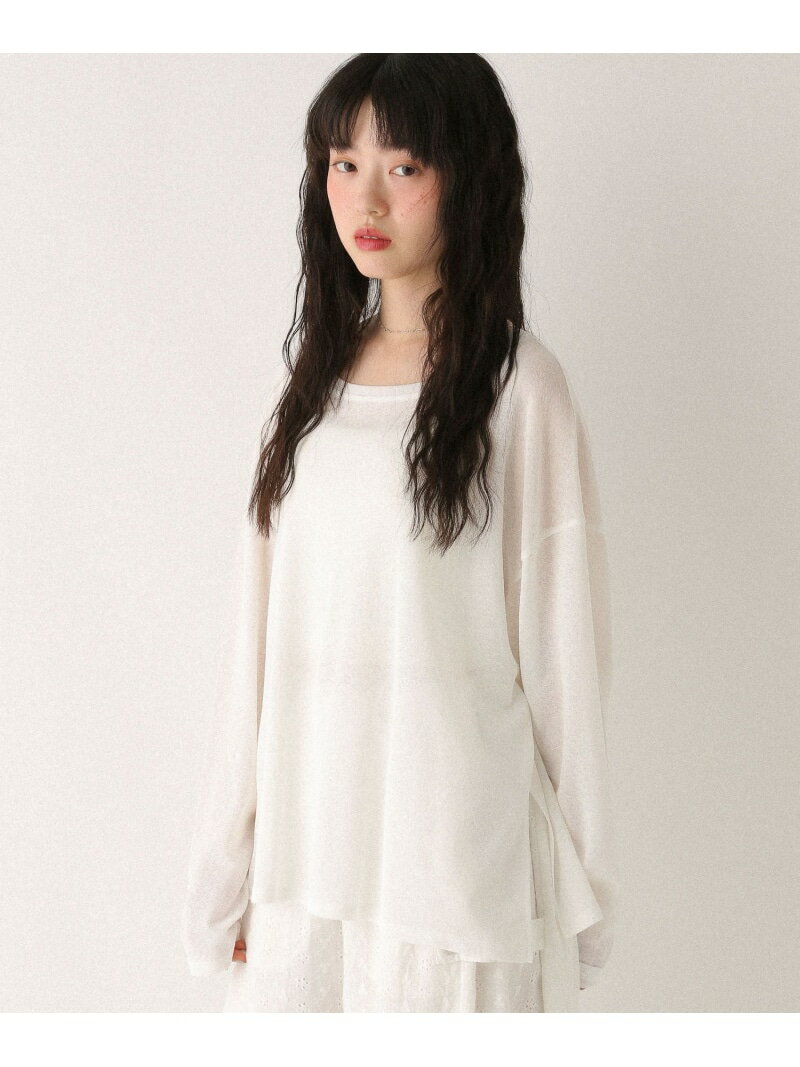 【SALE／55%OFF】スラブシアーロンTEE Heather ヘザー トップス カットソー・Tシャツ ブラック ホワイト ピンク グレー ブルー【RBA_E】[Rakuten Fashion]