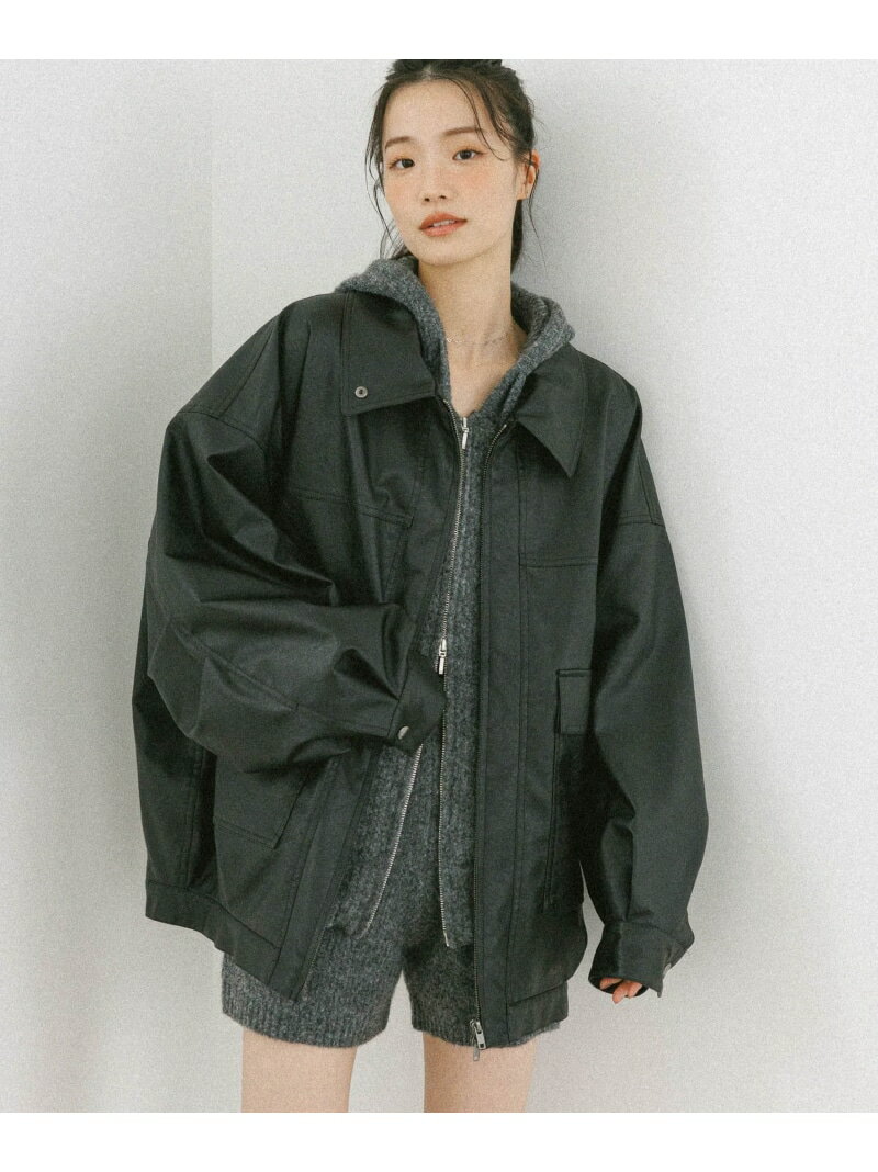 【SALE／5%OFF】フェイクレザーBIGブルゾン2 Heather ヘザー ジャケット・アウター ブルゾン・ジャンパ..