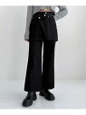 【SALE/64%OFF】アソートレイヤードパンツ Heather ヘザー パンツ ジーンズ・デニムパンツ ブラック グレー【RBA_E】[Rakuten Fa...