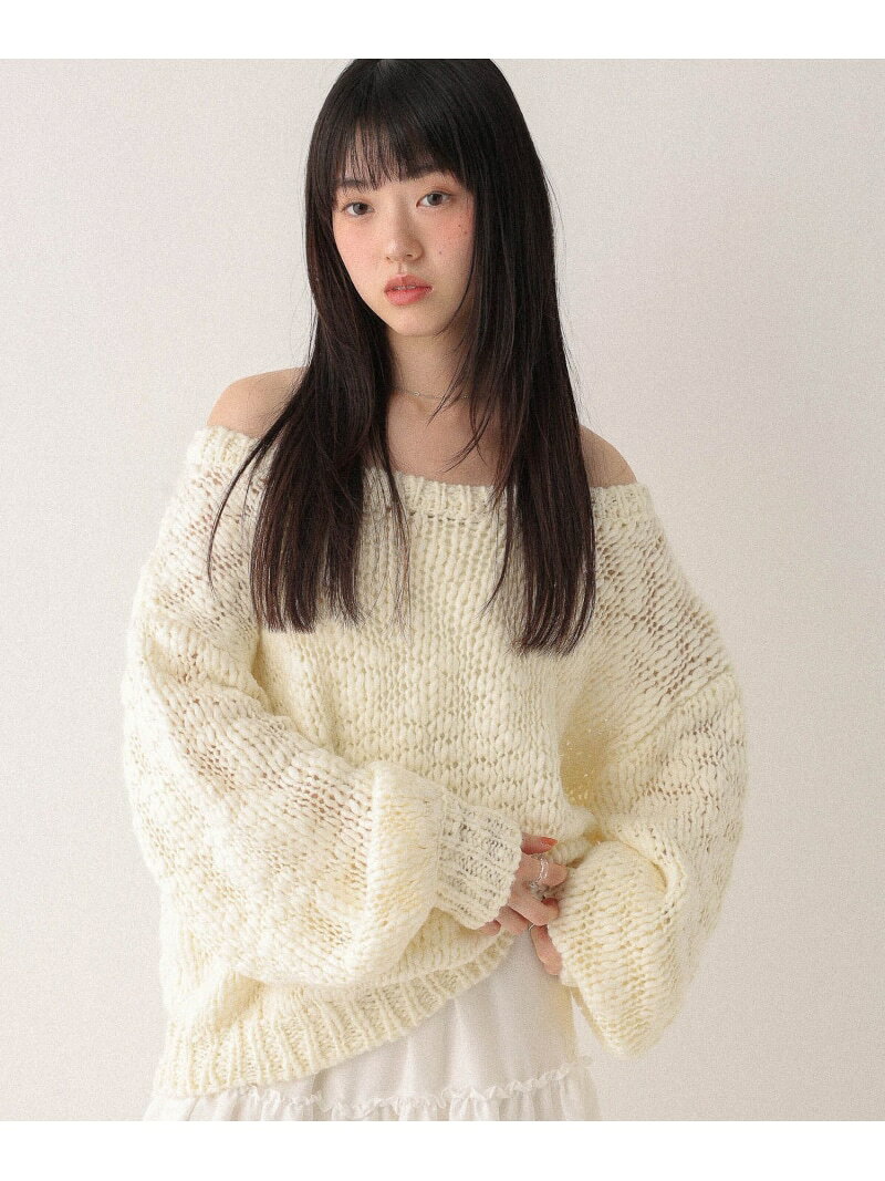 乐天商城 - 【SALE／58%OFF】クラフトスラブニット Heather ヘザー トップス ニット グレー ホワイト ネイビー【RBA_E】[Rakuten Fashion]