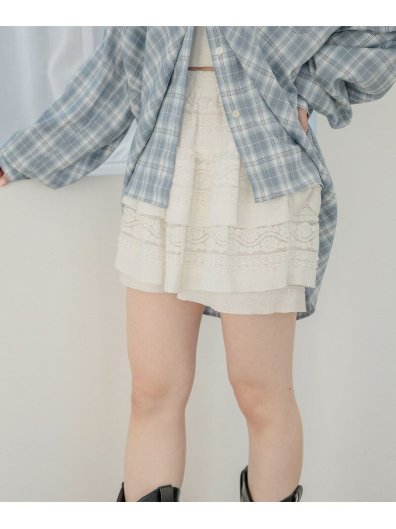 レースフリルショートパンツ Heather ヘザー パンツ その他のパンツ ホワイト【送料無料】[Rakuten Fashion]