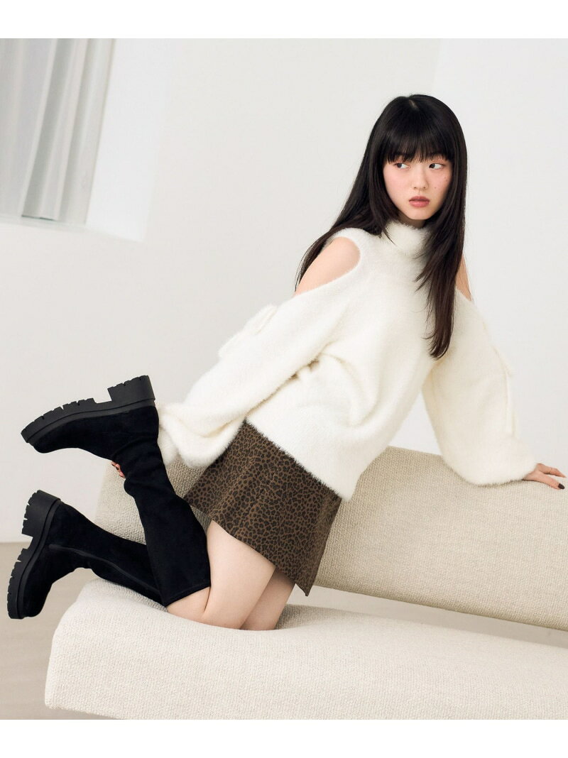 【SALE／55%OFF】シャギータートルリボンニット Heather ヘザー トップス ニット ピンク ホワイト ブラウン【RBA_E】[Rakuten Fashion]