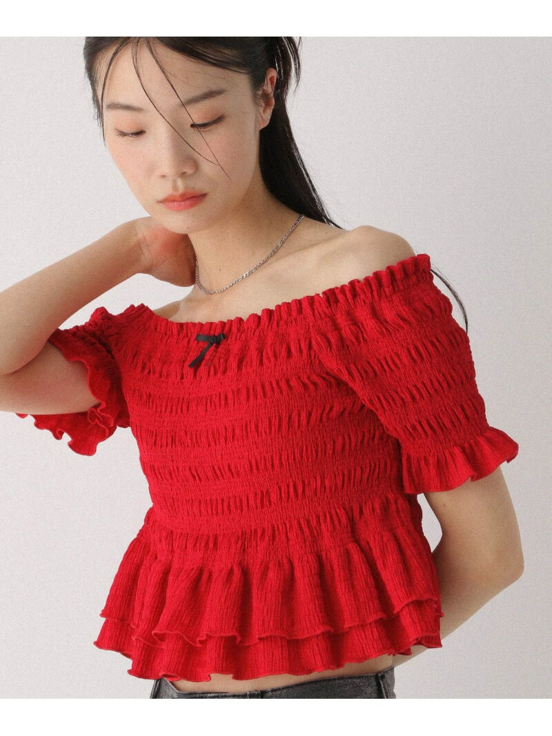 乐天商城 - 【SALE／64%OFF】シャーリングカットTEE Heather ヘザー トップス カットソー・Tシャツ レッド ブラック ホワイト【RBA_E】[Rakuten Fashion]