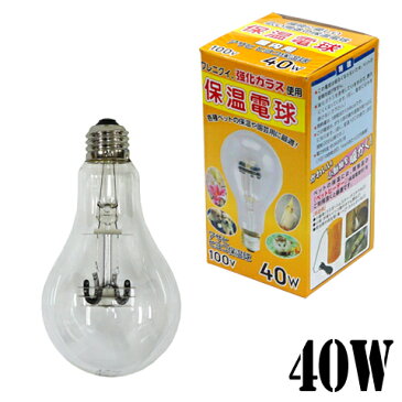 保温電球40W ペットヒーター用/保温 暖房 寒さ対策 防寒 冬眠 暖める 冬 秋 小動物 ハムスター リス モモンガ デグー チンチラ 小鳥 セキセイ ボタン 文鳥