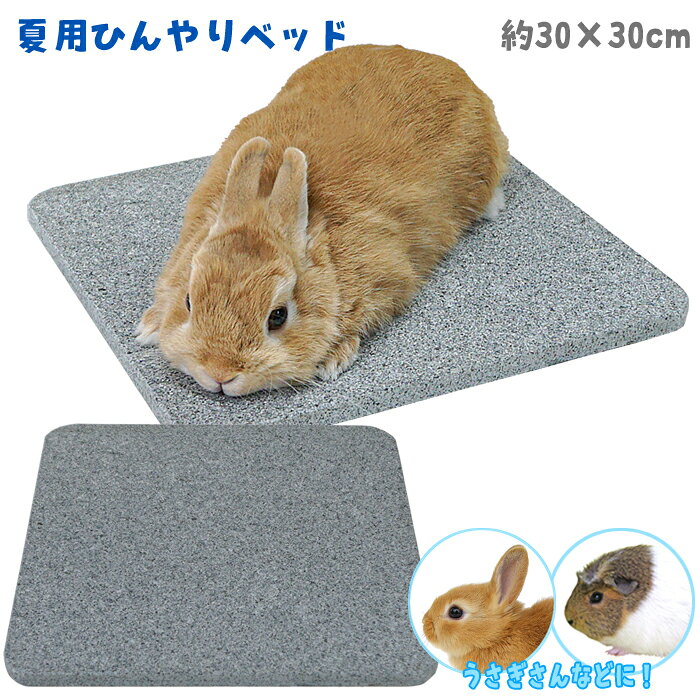 うさぎ、モルモット、フェレット用 メーカー：HEAVEN オリジナル サイズ：約300x300mm 天然石の裏側のフチ・角には、小さなカケがある場合がございますことご了承ください。 天然石(御影石)のカラーはご指定いただくことができません。 また、写真と違うカラーの場合がございます。ご了承くださいませ。 ※無地梱包について通常のストーンベッドのように表面がつるつるしておりませんので、肉球のないうさちゃんにおすすめのストーンベッドです。 ストーンベッドは、天然の御影石を使用しております。 天然石のひんやり感で夏の暑さをやわらげます。 ケージの底面に置いて使用してください。 安全のために角を取りました。 天然石の表面はすべりにくくするためにザラザラとした加工がされております。 少しでも暑い夏がすごしやすくなるように、気持ち良くお昼寝できるように。 ＜ご使用上の注意＞ ・ケージの高い位置に置くと落ちたときにとても危険ですので、必ず一番下に置いて使用してください。 ・落としたり、ぶつけたりしますと割れることがあります。割れてしまったときは使用を中止してください。 ・表面は水洗いし清潔に保ってください。 ・冷凍庫で冷やしたりしないでください。 ・陶製品やガラス製品の近くで使用する際は、ぶつけたりして、壊れないよう注意してご使用ください。 天然石(御影石)のカラーは変わることがあります。ご了承くださいませ。