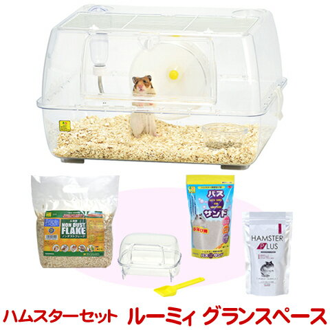 ハムスターセット ルーミィ グランスペース クリアー/ハムスター飼育セット ハムスターケージ ゴールデン SANKO サンコー 三晃商会