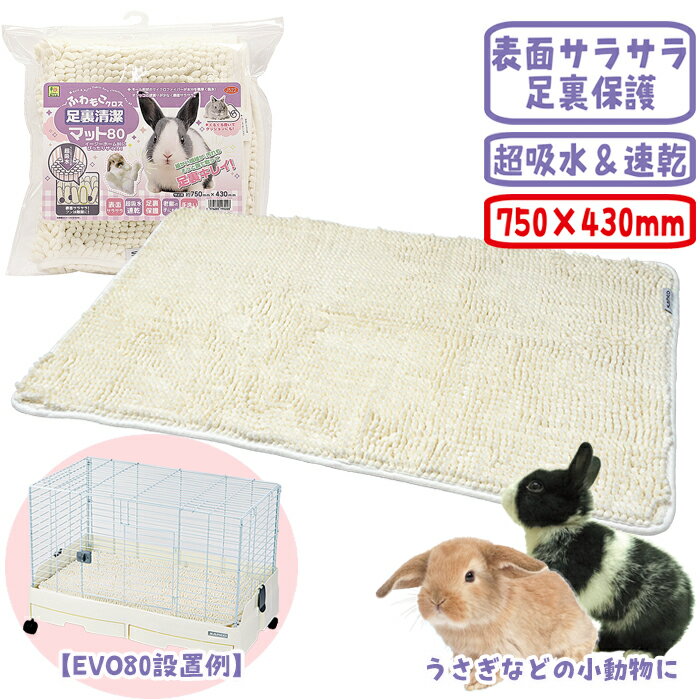 ふわもこクロス 足裏清潔マット80