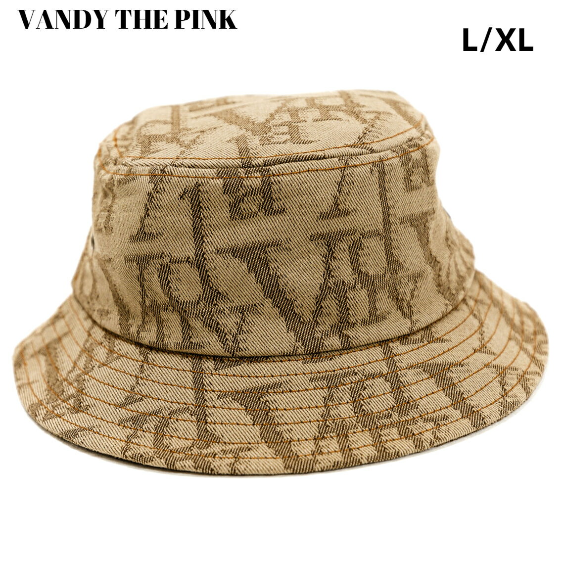 L/XL【VANDY THE PINK LAST MONOGRAM COLLECTION BUCKET HAT ヴァンディー ザ ピンク モノグラムデザインバケットハット 帽子 メンズ レディース】