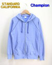 S【STANDARD CALIFORNIA x Champion CH AC SWEAT FOOD スタンダードカリフォルニア x チャンピオン スウェット フード Zipスウェットパーカー】【中古】