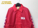 L【STANDARD CALIFORNIA SD COACH JACKET TYPE2 RED スタンダードカリフォルニア コーチジャケット】限定