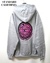 M【SEX WAX × SD PULLOVER HOOD SWEAT GRAY セックスワックス x スタンダードカリフォルニア パーカー プルオーバー フード スウェット】