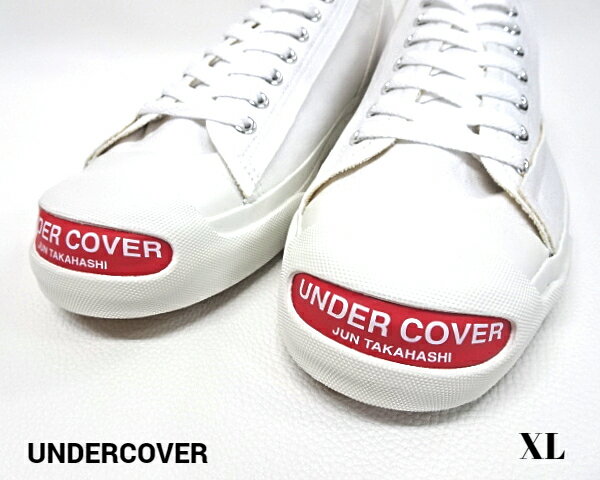 XL(28-28.5cm)【UNDERCOVER 22AW TOE LOGO CANVAS SNEAKERS UC2B9F05 WHITE アンダーカバー スニーカー ジャックパーセルタイプ キャンバス トゥロゴ ローカット 白 ホワイト 2022AW】