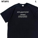 03 L【WTAPS 40PCT UPARMORED / SS / COTTON 221ATDT-STM05S BLACK ダブルタップス Tシャツ ブラック 2022ss】