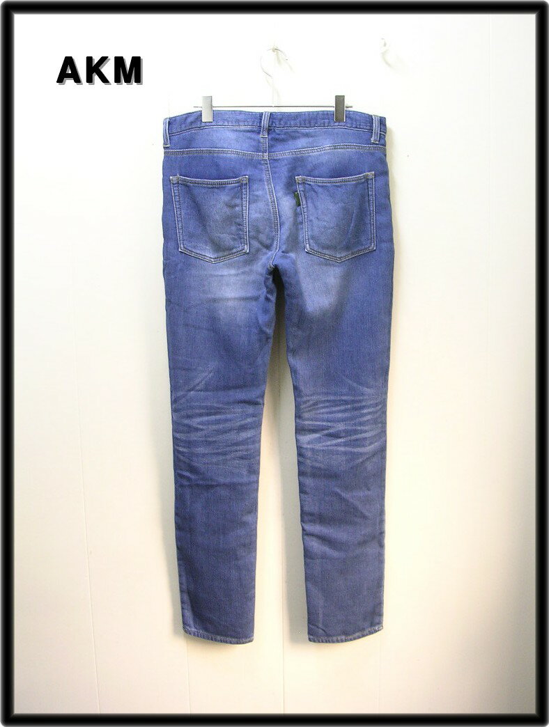 L インディゴ【AKM 別注ジョグデニム スウェットデニムパンツ】【中古】