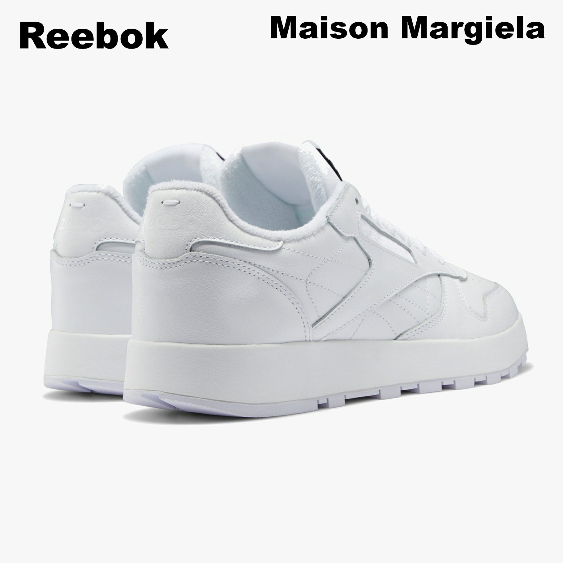 9.5USA(27.5cm)【Reebok x Maison Margiela MM PROJECT 0 CL H04865 WHITE/BLACK/WHITE Classic Leather Tabi リーボック x メゾン マルジェラ メンズ シューズ スニーカー】