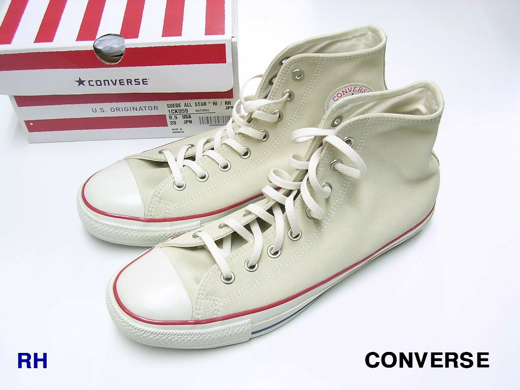 9.5 USA 28cm【CONVERSE SUEDE ALL STAR HI / RH 1CK059 NATURAL コンバース スエード オールスター ハイカット Ron Herman ロンハーマン】