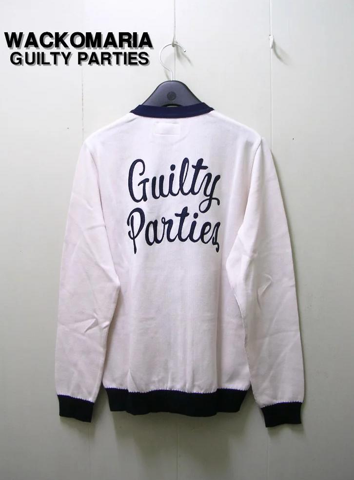 S WHITE/NAVY【WACKO MARIA [ワコマリア] COTTON SILK KNIT CARDIGAN (Guilty Parties) ニットカーディガン】13SS-KNT-09